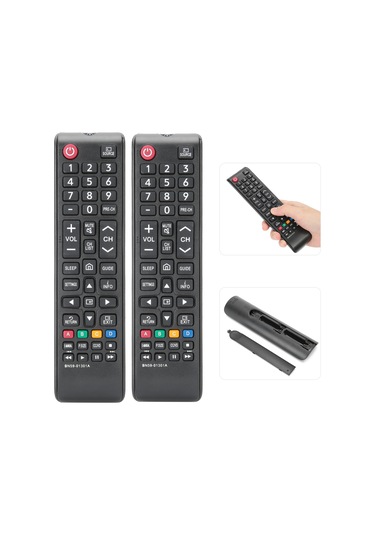 Konesam 2 Adet Bn59-01301a Samsung Tv Kumandası, Abs Malzeme, Kolay Kurulum, Pil Dahil Değil Un32n5300, Un43nu6900 Ve Diğer Modeller İçin Uyumlu