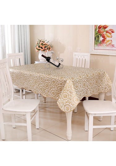 Peva Yağ Ve Suya Dayanıklı Sehpa Masa Örtüsü, Ebat: 137x183cm Bronzlama Çok Renkli