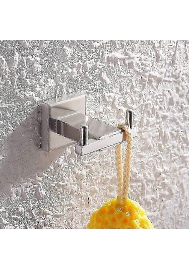 Çeşitli Markalara Uygun, Sus304 Paslanmaz Çelikten Yapılmış, Çift Havlu Askılı Duvara Monte Elbise Askısı Diğer