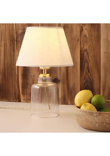 Homing Noi Şeffaf Kristal Abajur Ayd-3429 Keten