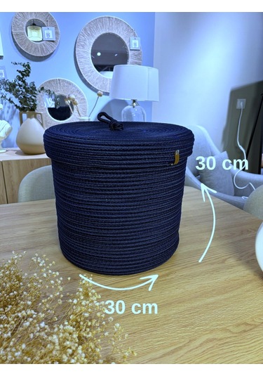 Victor Çok Amaçlı Düzenleyici Kapaklı Sepet,kapaklı Saksılık, Kapaklı Organizer 30x30 - Orta Boy Lacivert