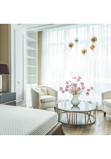 Yapay Çiçek Gelincik Çiçeği Gülkurusu Renk 3 Çiçek 1 Tomurcuk 59cm Pembe