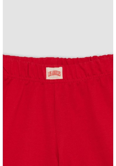 Defacto Kız Çocuk Dokuma Etiketli Şort D0907A824HSRD117 Kırmızı