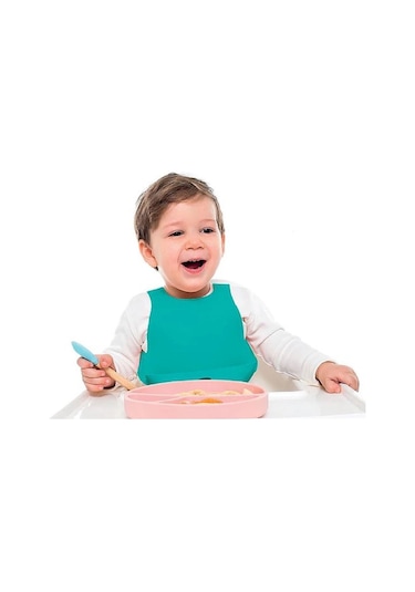 Oioi Silikon Mama Önlüğü Yeşil