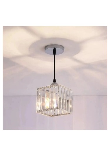 İstanbul Avize Sarkıt Tekli Gümüş K-12 Plaf.tesisat Kristal Taşlı Avize