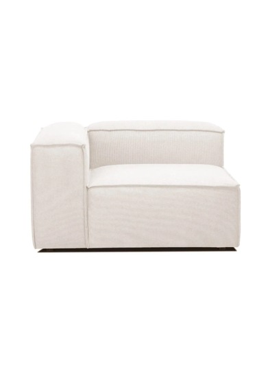 Mode Soft Köşe Modül Berjer 01 Kırık Beyaz Keten Kumaş İşbir Süng