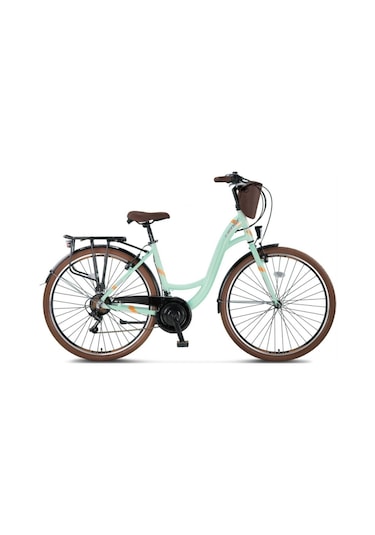 Ümit Valencia L - 28 Jant 47cm M Kadro Şehir Bisikleti - Mint Yeşili Mint Kahverengi