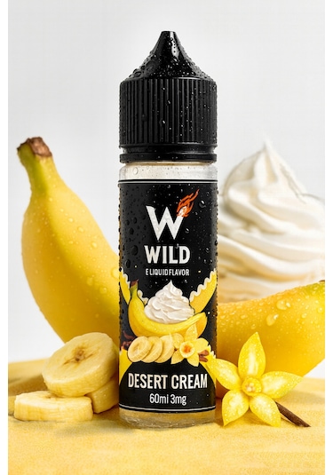 Desert Cream - Premium Aroma 60ml - Muz, Vanilya, Karamel - Likit Tatlandırıcı