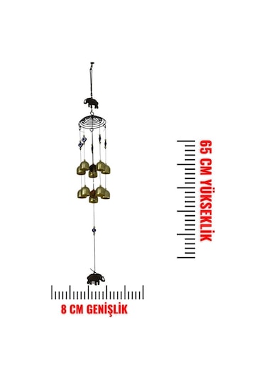 T.concept Fil Ve Nazar Boncuklu Rüzgar Çanı 65 Cm