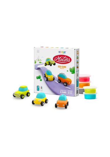 Hey Clay Hava İle Kuruyan Kil 6'lı Kutu - Eko Arabalar renkli