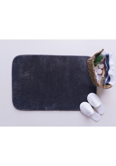 Saraz Halı Puffy Yumuşak Banyo Paspas 40 X 60 Kaymaz Ekstra Yumuşak Antrasitantrasit Antrasit