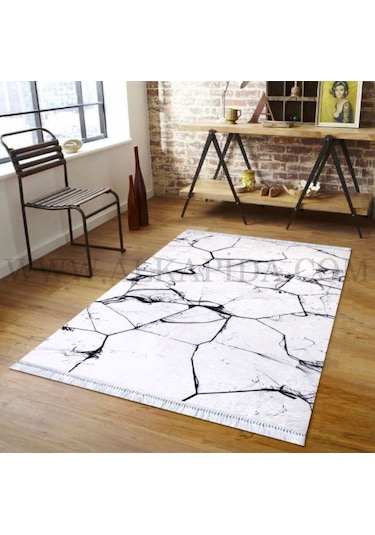 Halıportalı Pvc Taban Mermer Desen Salon Mutfak Halısı I-D-481