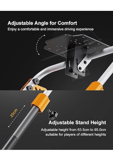 A11 Katlanabilir Yarış Direksiyonu Standı Çoklu Açı Ve Yükseklik Ayarı Logitech, Moza, Fanatec Uyumlu