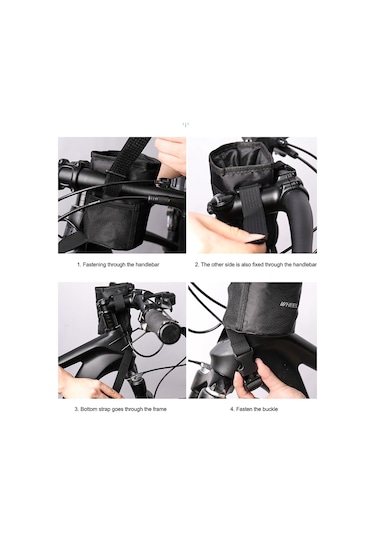 Wheel Up Sh006 Bisiklet Gidon Su Şişesi Tutucu Çanta Mavi