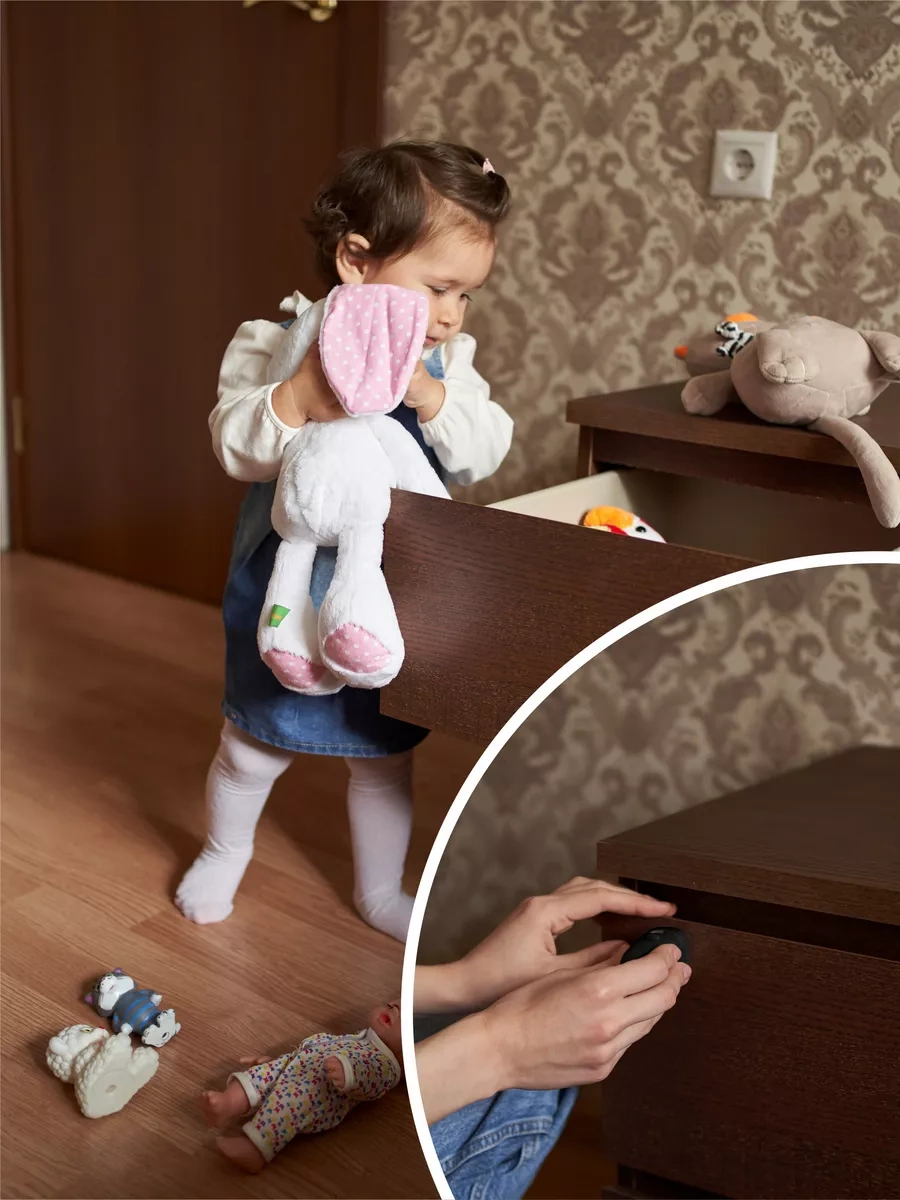 Svıkla Çocuklar İçin Manyetik Kapı Ve Çekmece Kilidi, Çocuk Kilitleri 172835970 Siyah