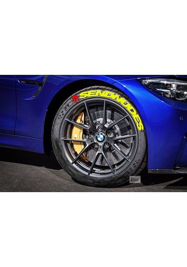 Lastik Yazısı 4X Send Nudes Sarı 1.Sınıf Kalite Solmaz Stıker