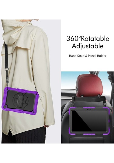 Butu Lenovo Uyumlu Tab M10 Plus 3. Nesil / Xiaoxin Pad 2022 10.6 İnç 125fu / 128fu Sili Koruyucu Kılıf Omuz Tablet Kılıfı 47664559