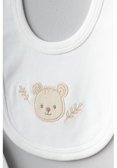 Bebitof %100 Pamuk Sevimli Kaplan Desenli 10 Parça Kutulu Yenidoğan Hastane Çıkışı Zıbın Seti Bbtf.ekr.20106.3 Ekru