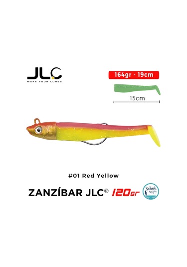 Jlc Zanzibar 120 Set 164gr 19cm 01 Red Yellow Silikon Balık