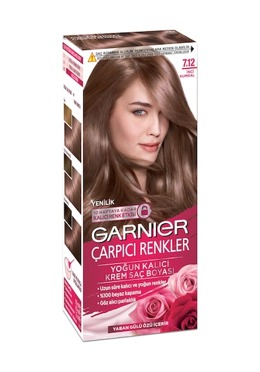 GARNİER ÇARPICI RENKLER SAÇ BOYASI 7.12 İNCİ KUMRAL