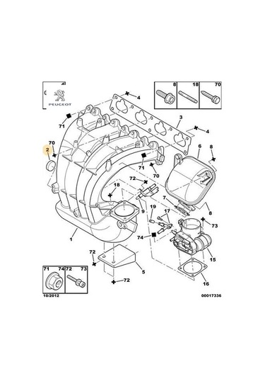 Manifolt Tapa Peugeot 0311.23