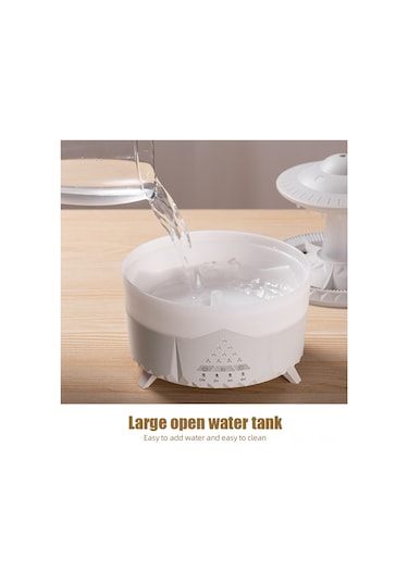 Hangfox Beyaz Ufo Stili Ev Odası Nemlendirici: 350ml, 7 Renk Işık, Uyku Modu, Yağ Ekleme, 2-4-8 Saat Zamanlayıcı, Su Yokken Otomatik Kapatma, Kumandalı, 220v Avrupa Standartı