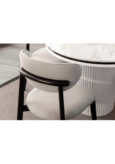 Polo Ahşap Bohem Sandalye Siyah - Krem