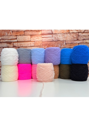 Tavşan Tüyü İp El Örgü İpi 200gr - Pudra Pembe