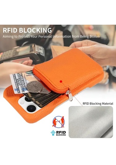 Hightower Galaxy A06 Pembe Yapay Deri Fermuarlı Cüzdanlı Anti Düşme Kılıf