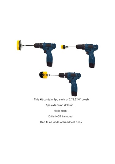 Sones 31'i 1 Arada Zemin Duvar Pencere Cam Temizleme Kireç Çözücü Elektrikli Matkap Fırça Başlığı Seti