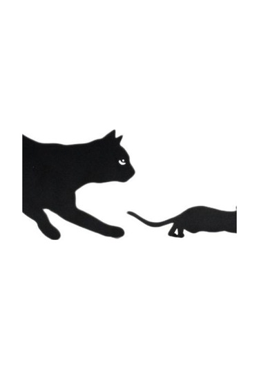 Pazly Yılbaşı Siyah Kedi Figürlü Homyl Ev & Bahçe Dekoru, 3 Adet