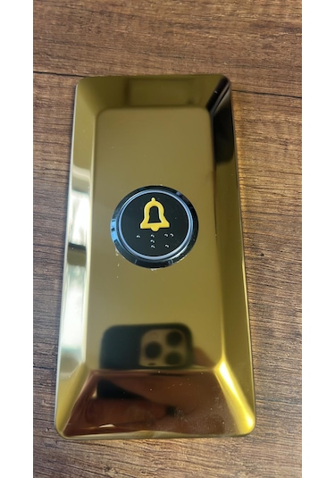 Backhome Led Işıklı Dekoratif Kapı Zili Butonu Gold
