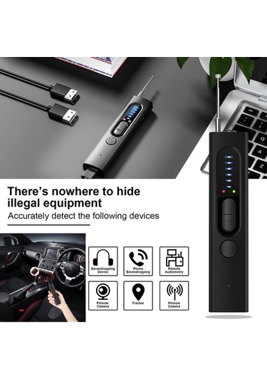 Geeroyoo Gizli Kamera Dedektörü, Gps Takip Önleme, Taşınabilir 3'lü Güvenlik Cihazı