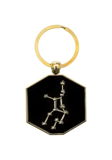 Başak Burcu Yıldız Haritası Metal Anahtarlık