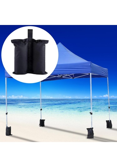 Homyl 4 Adet Kum Torbaları Taşınabilir Gölgelik Siyah