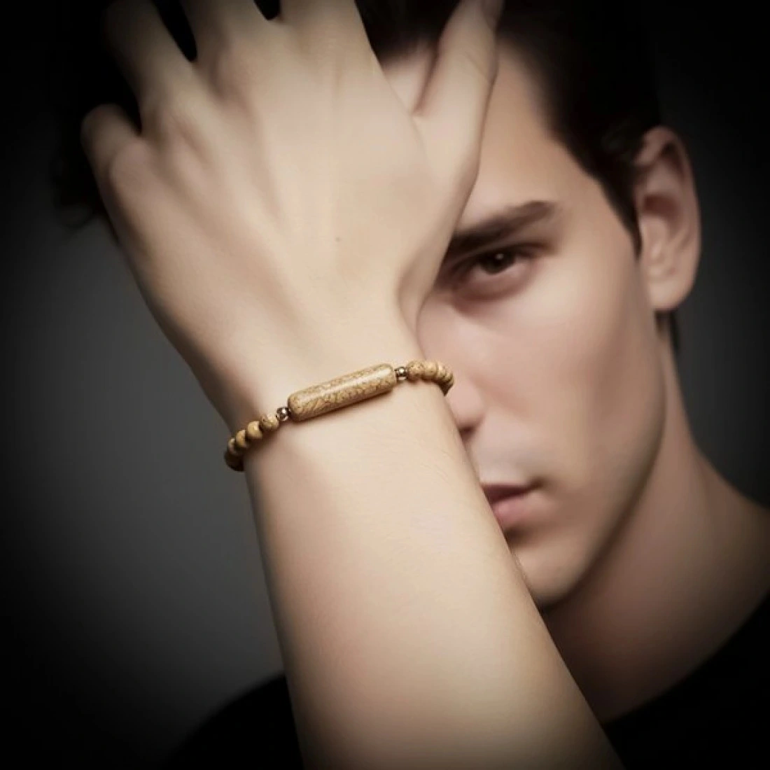 Moncuk Design Odun Jasper Doğaltaş Çelik Halat Ve Çelik Klipsli Bileklik 33512b19d3 Çok Renkli