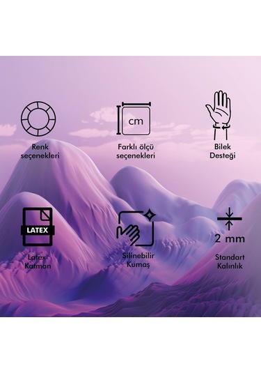 MP01 - Siyah Elips Bilek Destekli Konforlu Kaymaz Taban
