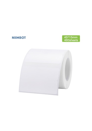 Singree Beyaz Termal Etiket Kağıdı - 45x15mm, 460 Adet, Çift Sıralı, Otomatik Yapışkan, Mürekkepsiz, Ev/ofis/market Uygun, B3s/b11/b21 Uyumlu 1 Rulo