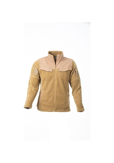 Karcamp 5 Cepli Cep Kapaklı Unisex Polar Mont Ceket Bej