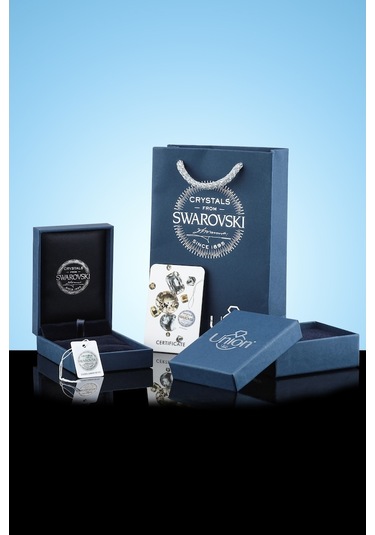 Union Swarovski Crystal Kadın Baget Kesim Gümüş Kolye