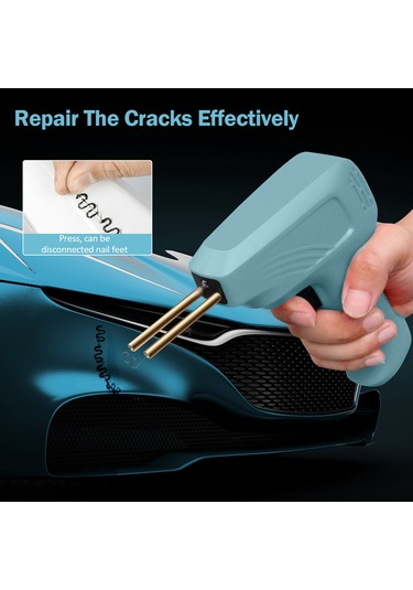 Yifomall Otomobil Tampon Tamiri İçin 50w Hassas Kaynak Makinesi + 200 Adet Kaynak Çivi, Mavi Renk, Avustralya Standardı