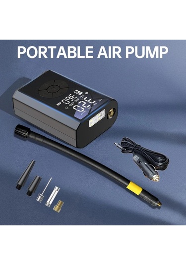 Boatshop1 Jkuoo Akıllı Led Dijital Taşınabilir Lastik Pompası 36v Usb Şarj Bisiklet Motosiklet Araba