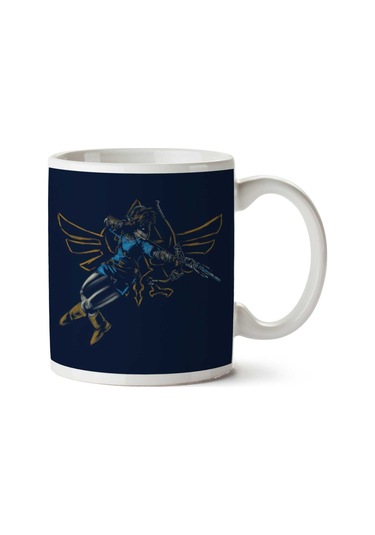 Hylian Blue Hero Zelda İki Tarafı Baskılı Kupa Bardak