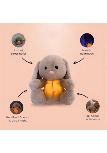 Peluş Hayvan Rahatlatıcı Bebek Tavşan Nefes Alan Uyku Oyuncağı Diğer