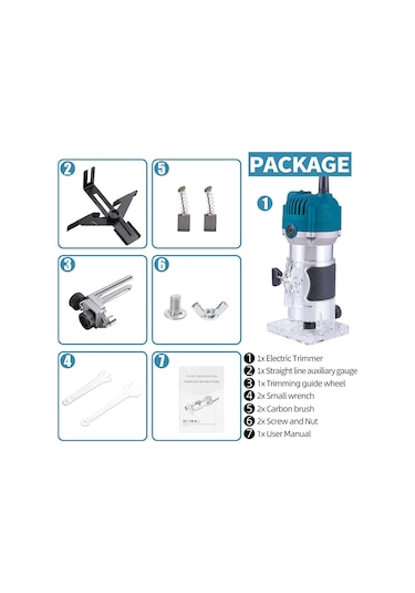 Stilmax 6 Kademe Devir Ayarlı 3000W Formika Traşlama Freze Makine