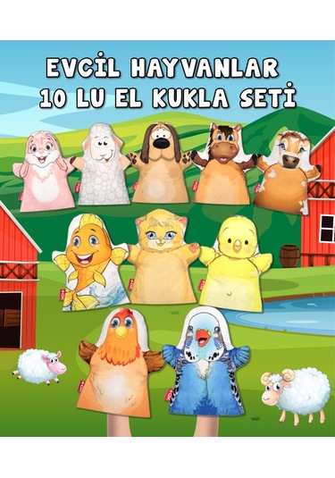 40 Parça - 4 Mega Set Tox El Kukla , Eğitici Oyuncak Karışık Çok Renkli
