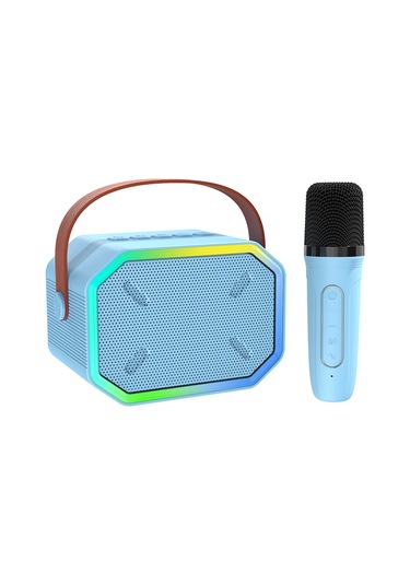 Reedark "taşınabilir Bluetooth Hoparlör Ve Kablosuz Mikrofonlu Ktv Sistemi - 6w Güçlü Ses Ve Renkli Işık Efektleri"