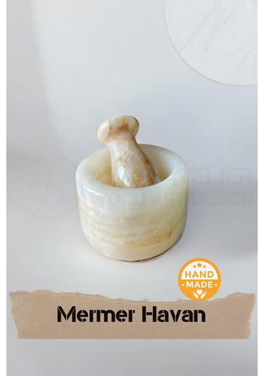 El Yapımı Mermer Havan 7 X 5 Cm