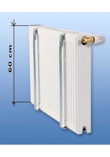 Panel Radyatör Ayağı Duvara Montaj Konsolu 60 Cm Yaylı Konsol-Metalik Gri