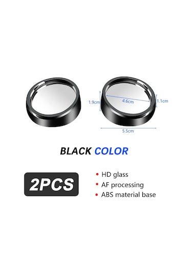 Qingmipy Araç İki Adet 360 Döner Kör Nokta Ayna, Geniş Açı Cam, Sürücü Güvenliği İçin Tepkiyen Azaltıcı, Kolay Kurulum